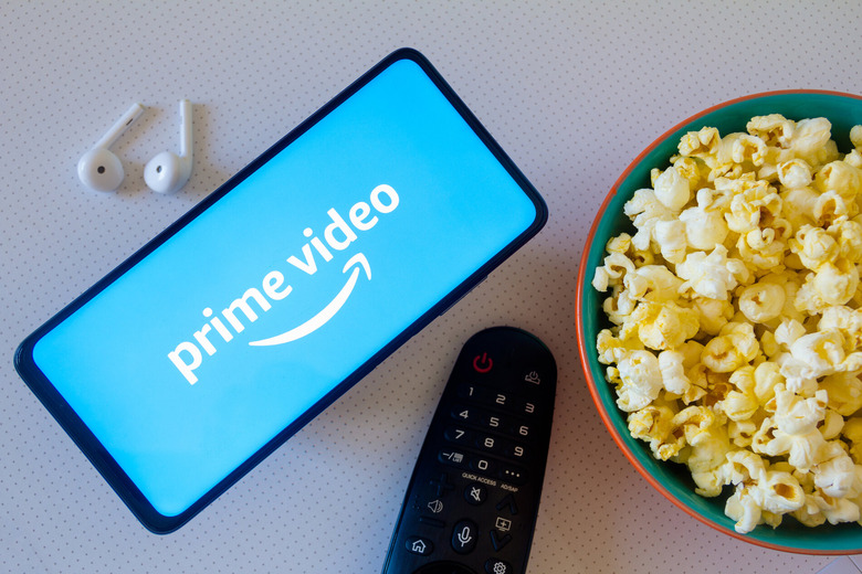 Prime Video logo on a smartphone