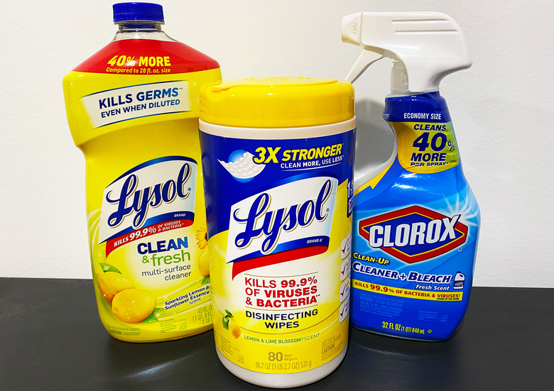 Lysol Wipes Clorox Spray