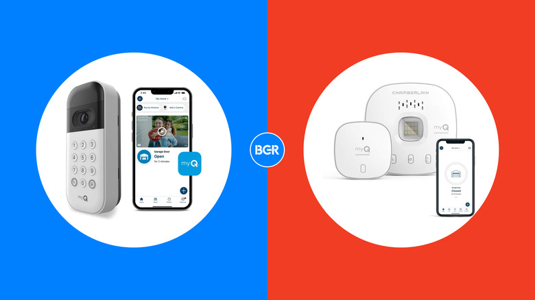 MyQ smart garage door opener and smart keypad