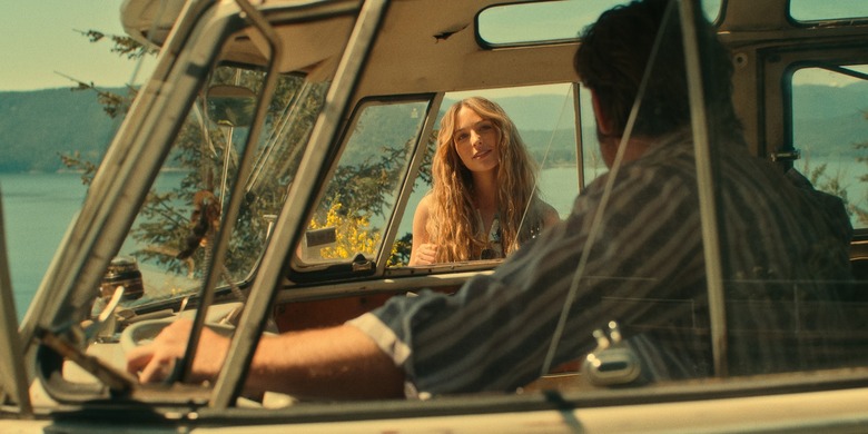Jessica Rothe as Sarah in of Virgin River.