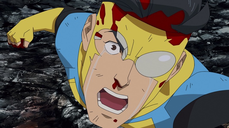 Steven Yeun as Mark Grayson in Invincible.