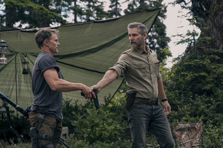 Wilson Bethel as Shane Maguire, Eric Bana as Kyle Turner in Untamed.