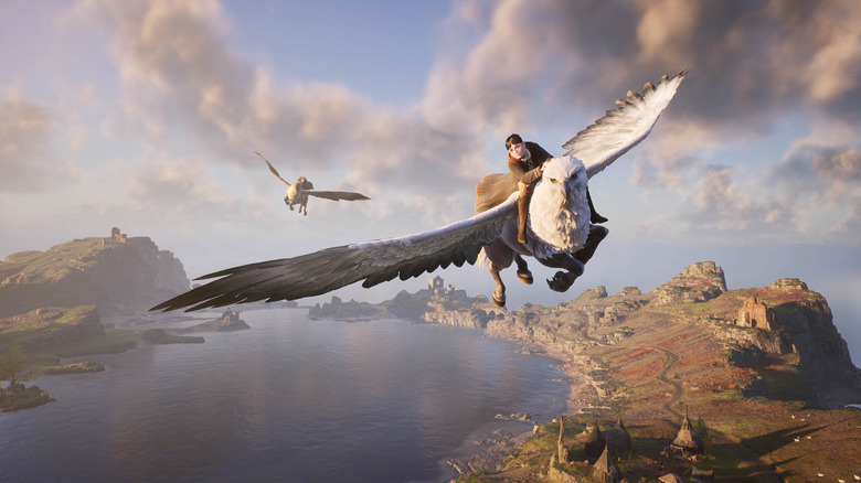 A screenshot from the video game Hogwarts Legacy.