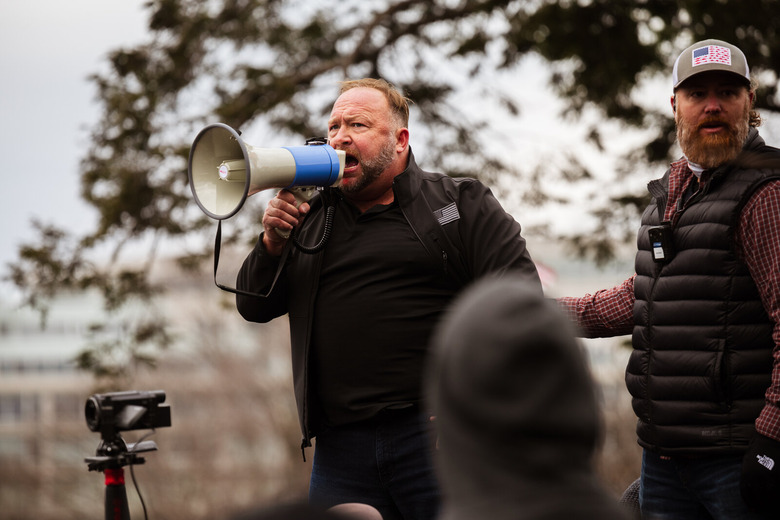 alex jones with megaphone