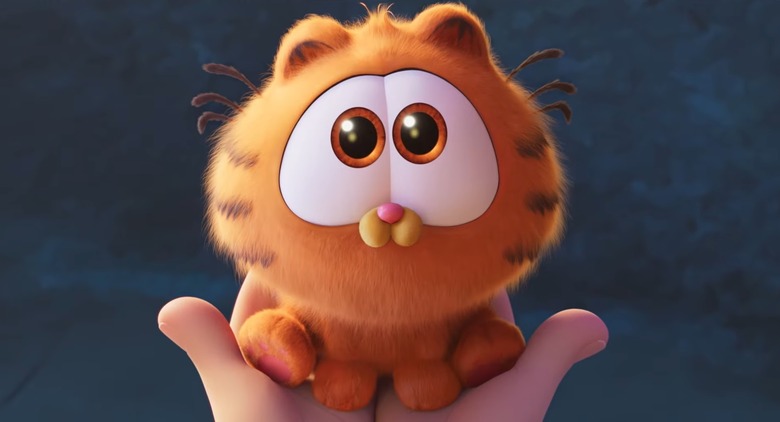 Chris Pratt as Garfield in The Garfield Movie.