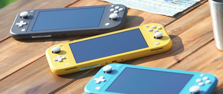 Nintendo Switch Lite consoles on a table.