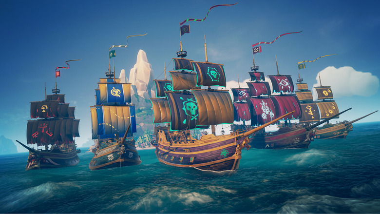 Ships in Sea of Thieves.
