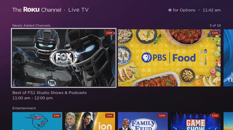 The Roku Channel new channels in November 2023.