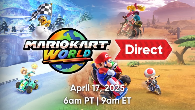 Nintendo is hosting a Mario Kart World Direct.