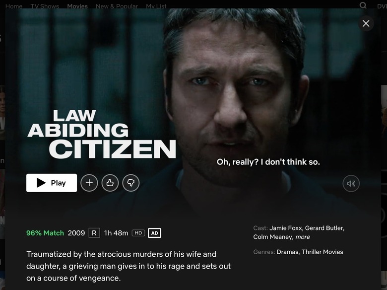 netflix screenshot for law abiding citizen movie