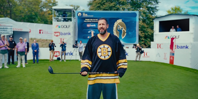 Adam Sandler as Happy Gilmore in Happy Gilmore 2.
