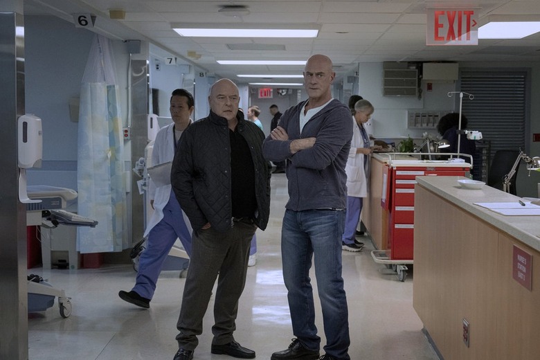 Dean Norris as Randall Stabler, Chris Meloni as Det. Elliot Stabler in Law & Order: Organized Crime.