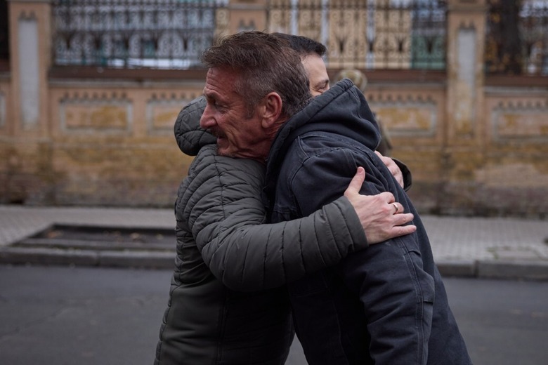 Ukraine president Volodymyr Zelensky and Sean Penn
