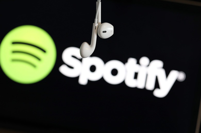 Spotify logo with earbuds