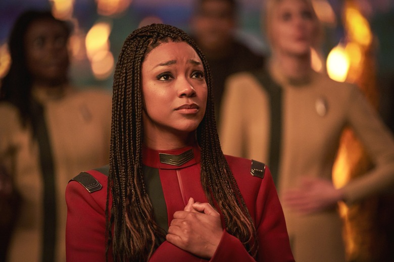 Sonequa Martin-Green as Burnham of the Paramount+ original series STAR TREK: DISCOVERY.