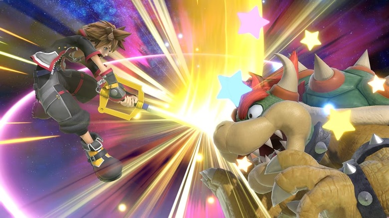 Sora and Bowser in Super Smash Bros. Ultimate.