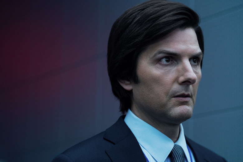Adam Scott as Mark Scout in Severance on Apple TV+