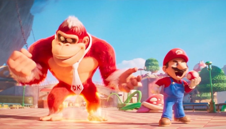 Fire Flower Donkey Kong bursts on to the scene in The Super Mario Bros. Movie.