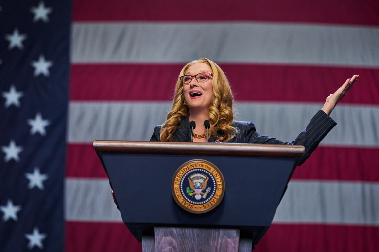 Meryl Streep is President Janie Orlean in the Netflix movie 