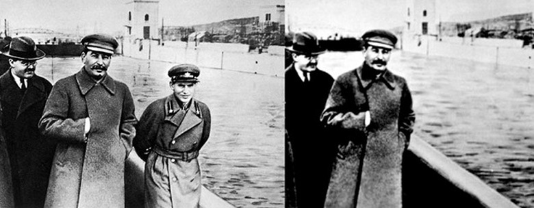 stalin altered photo