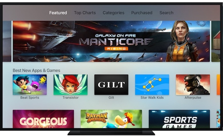 apple tv homescreen