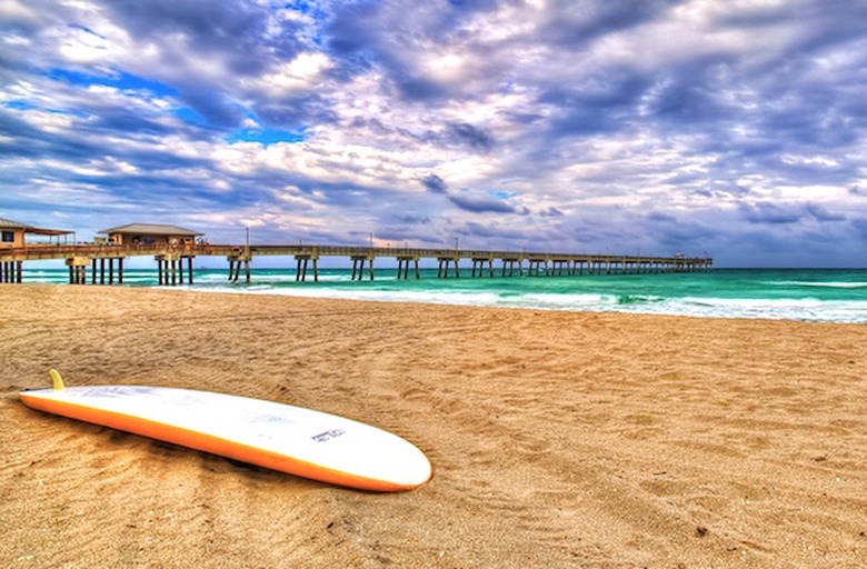 surfboard on beach