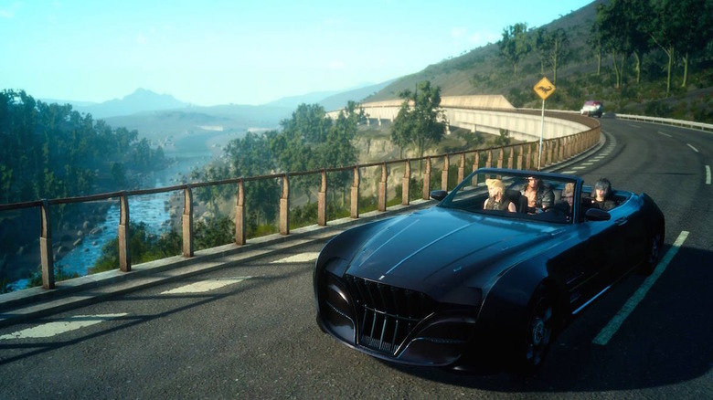 Final Fantasy XV Driving Gameplay