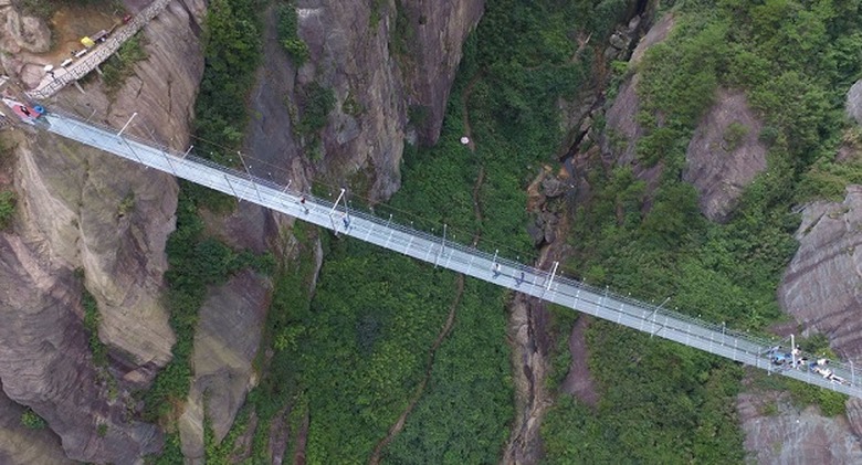 glass suspension bridge