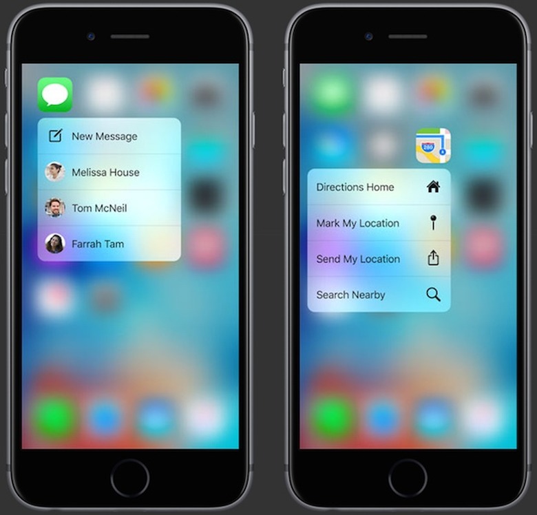 3d touch iphone 6s