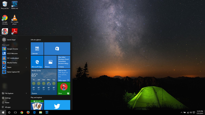 Windows 10 Start Menu