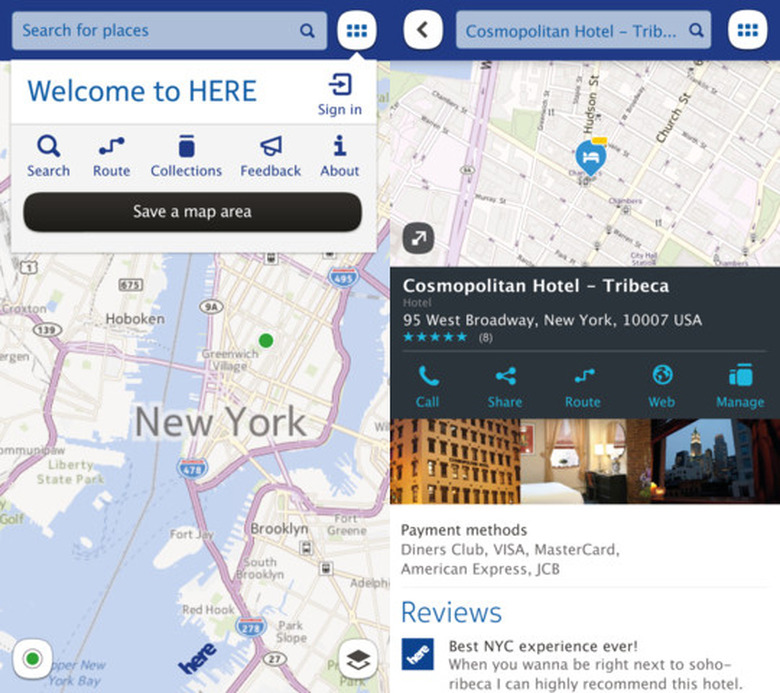 Google Maps Nokia Maps