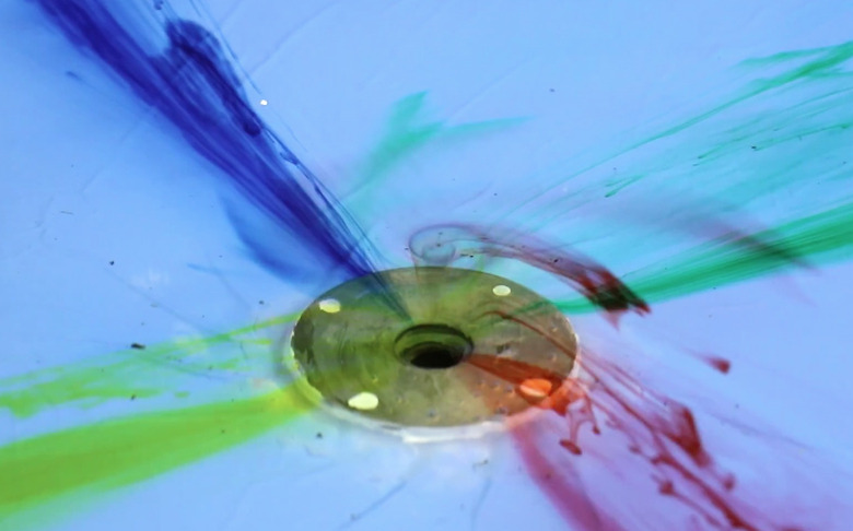 Toilet Water Swirl Synchronized Experiment