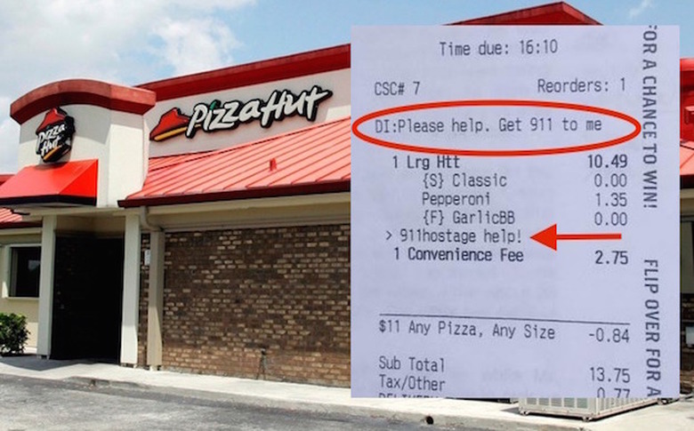 pizza hut hostage