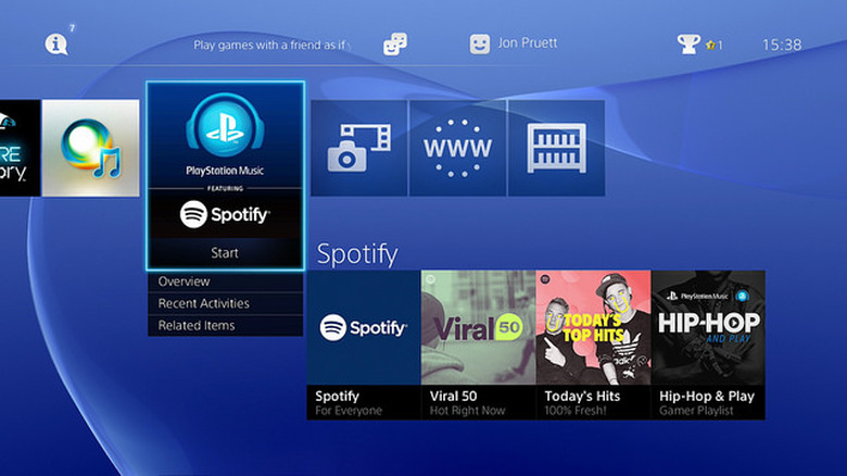 Spotify on PlayStation Music