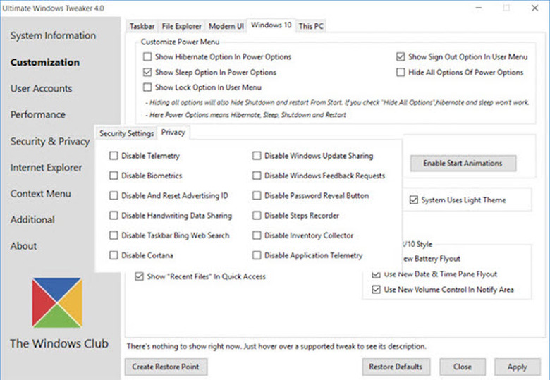 Ultimate Windows Tweaker 4