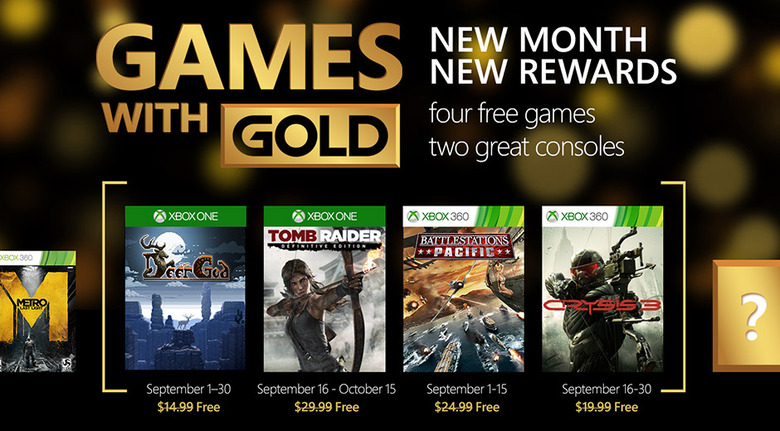 Xbox Games with Gold September 2015