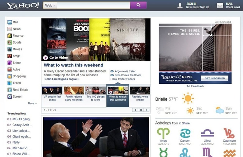 Yahoo Homepage Redesign