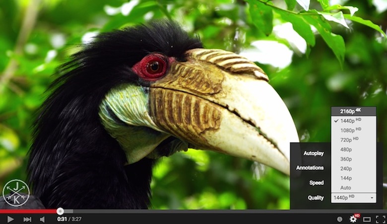 YouTube 4K Chrome