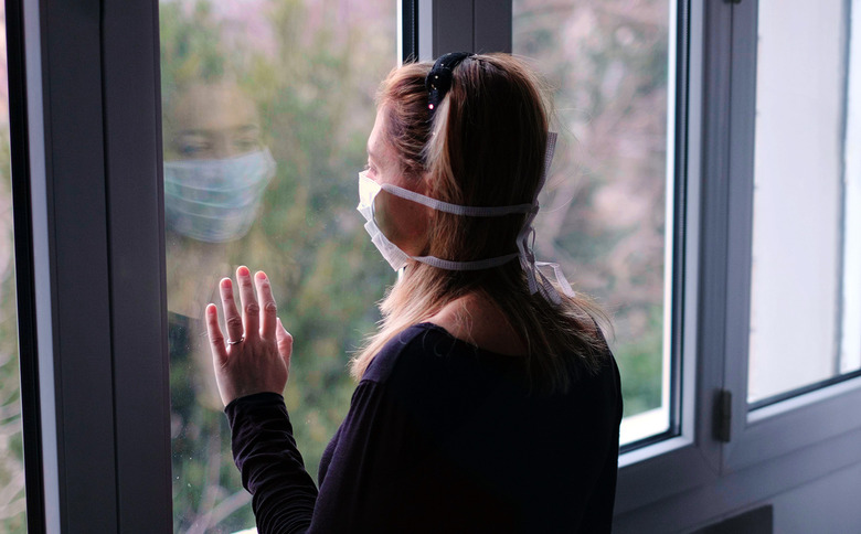 Woman Wearing Coronavirus Face Mask