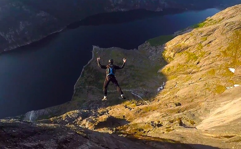 base jumping norway drone