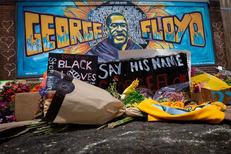 Makeshift memorial for George Floyd, Minneapolis, Minnesota