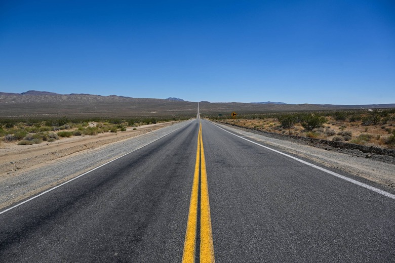 mojave desert road, america's longest driveway