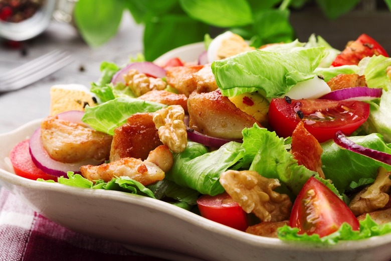 Chicken salad on a plate