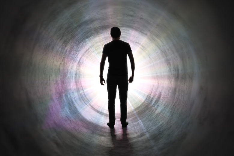 Silhouette of man afterlife