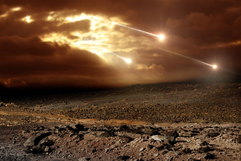 fireballs in sky