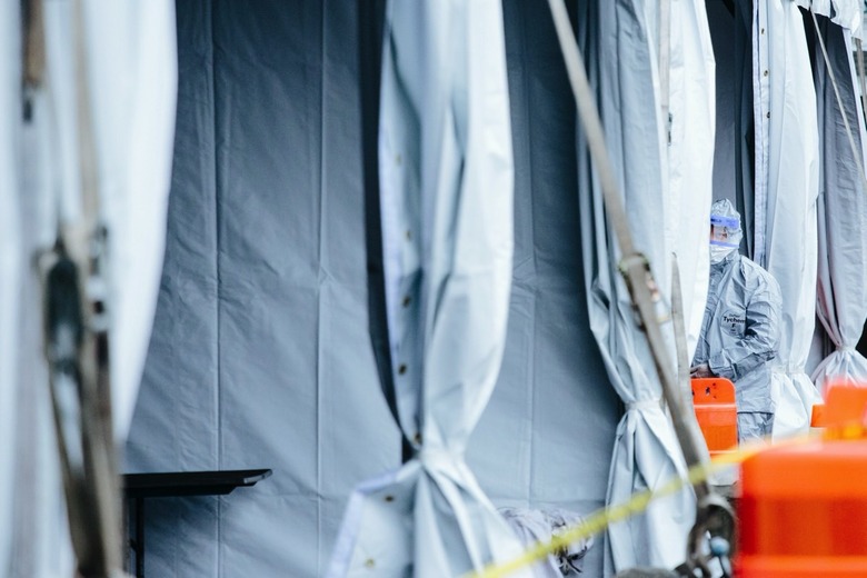 New York State's First Drive Thorugh Coronavirus Testing Site in New Rochelle, USA - 13 Mar 2020