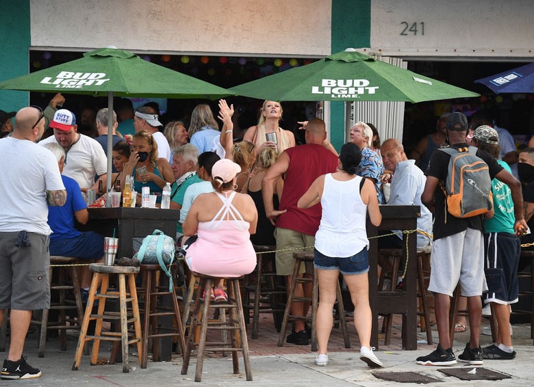 Crowd at restaurant