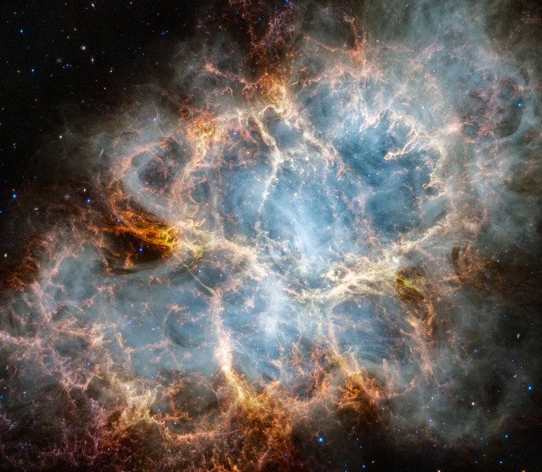 crab nebula as captured by James Webb