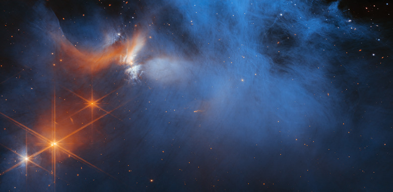 James Webb image of frozen heart in space cloud