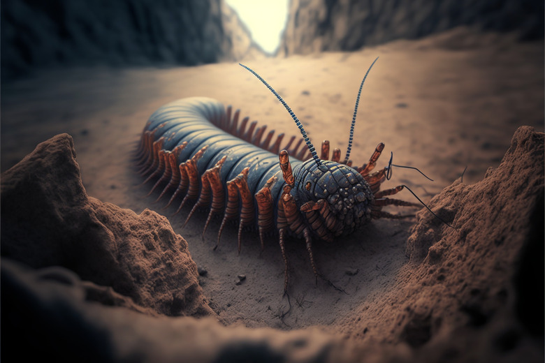 giant centipede sees without eyes
